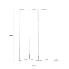 Paravan cu 2 fete, Canvas, Multicolor, Bookcase