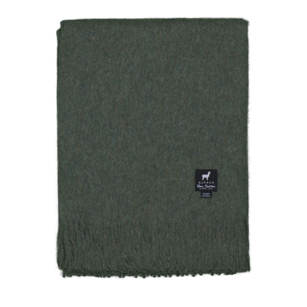 Patura din lana Alpaca, 200x150 cm, Verde inchis, 1, hectarul.ro