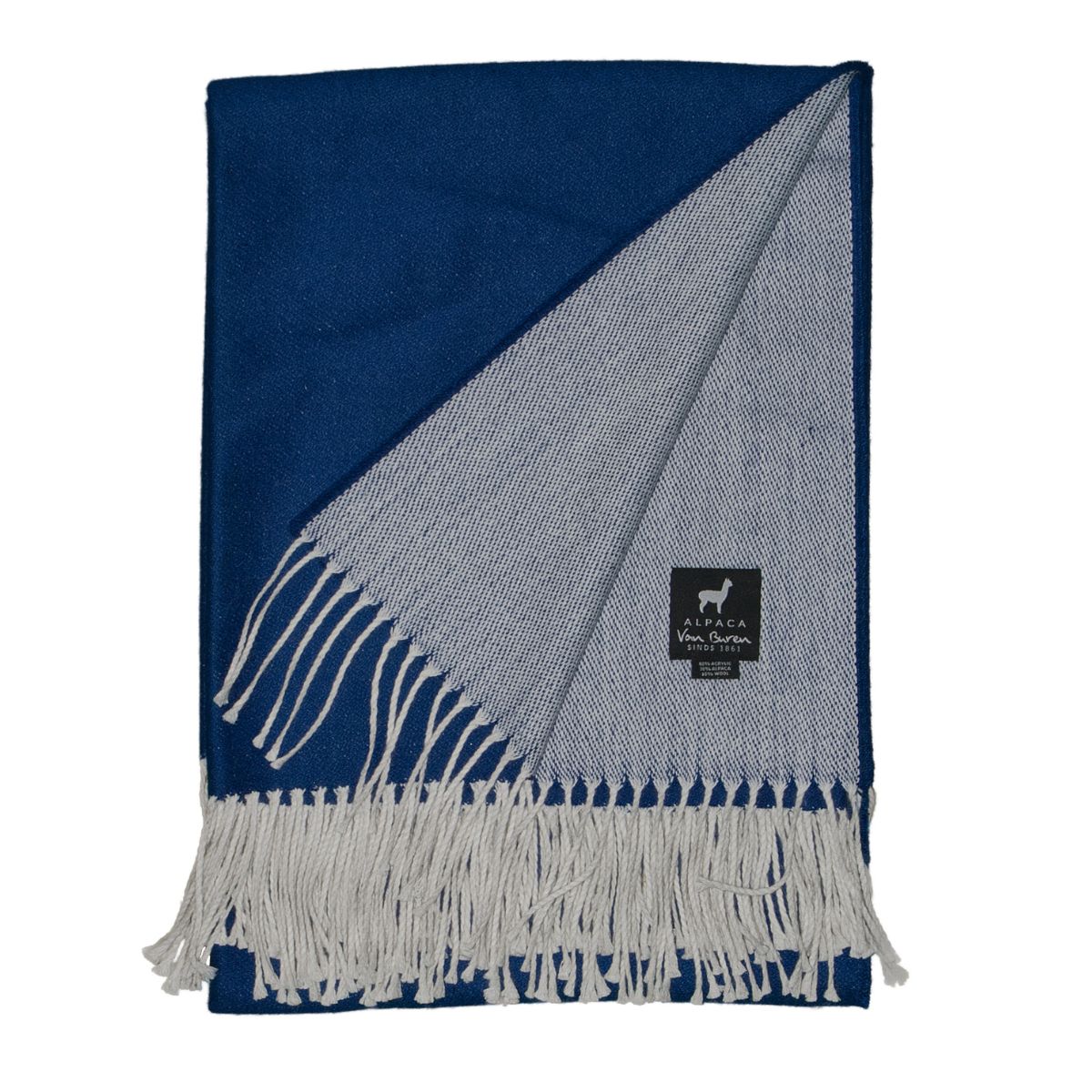 Patura light din lana Alpaca, 175x135 cm, Albastru, 1, hectarul.ro