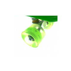Penny board cu roti de silicon si lumini ABEC-7, PU, Aluminiu, HB3007-C