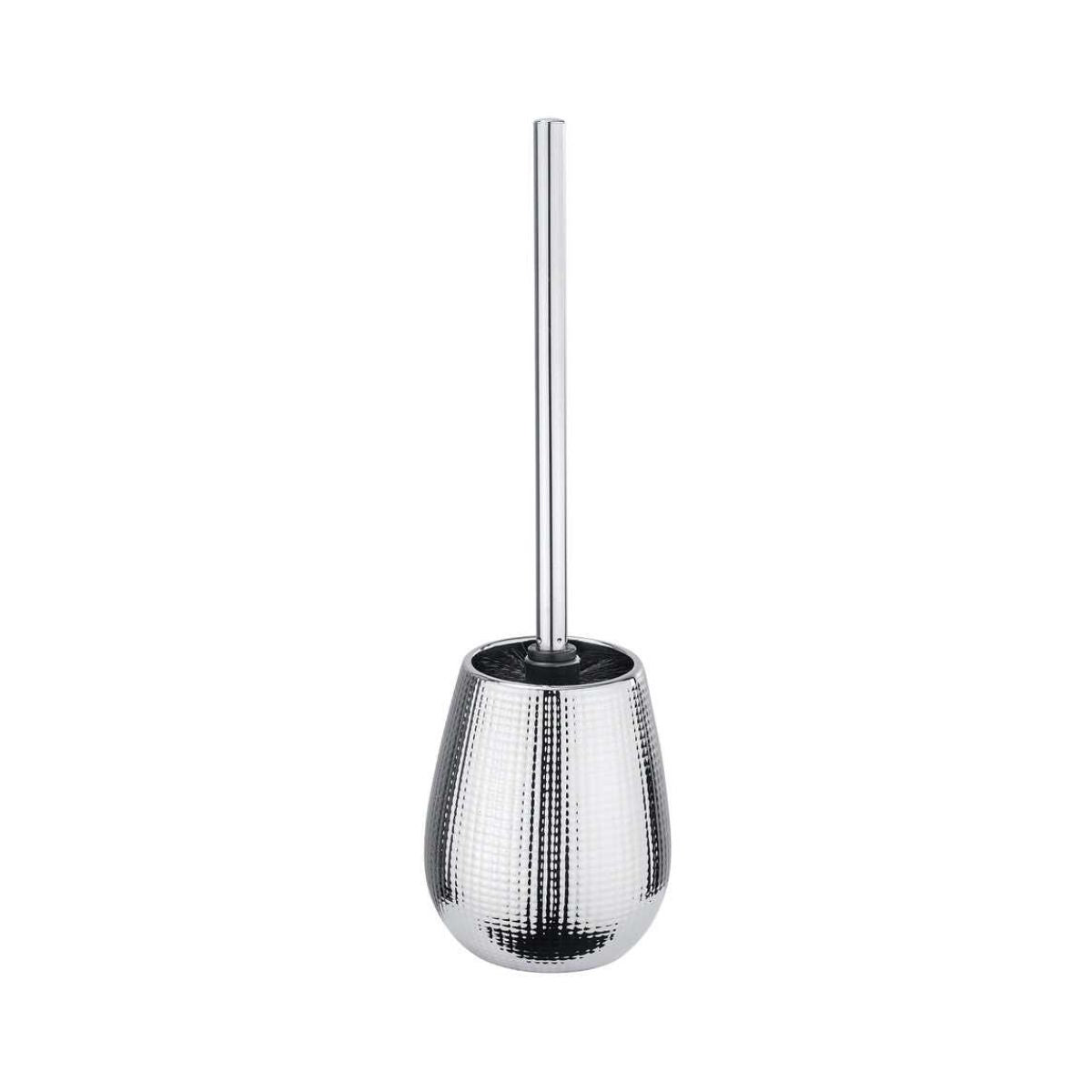 Perie de toaleta argintie din material ceramic Dakar Wenko, 1, hectarul.ro