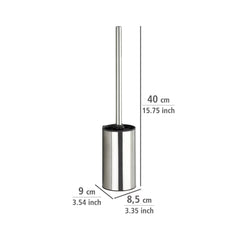 Perie de toaleta cu suport de perete argintiu din inox, 40 cm, Turbo-Loc Detroit Wenko