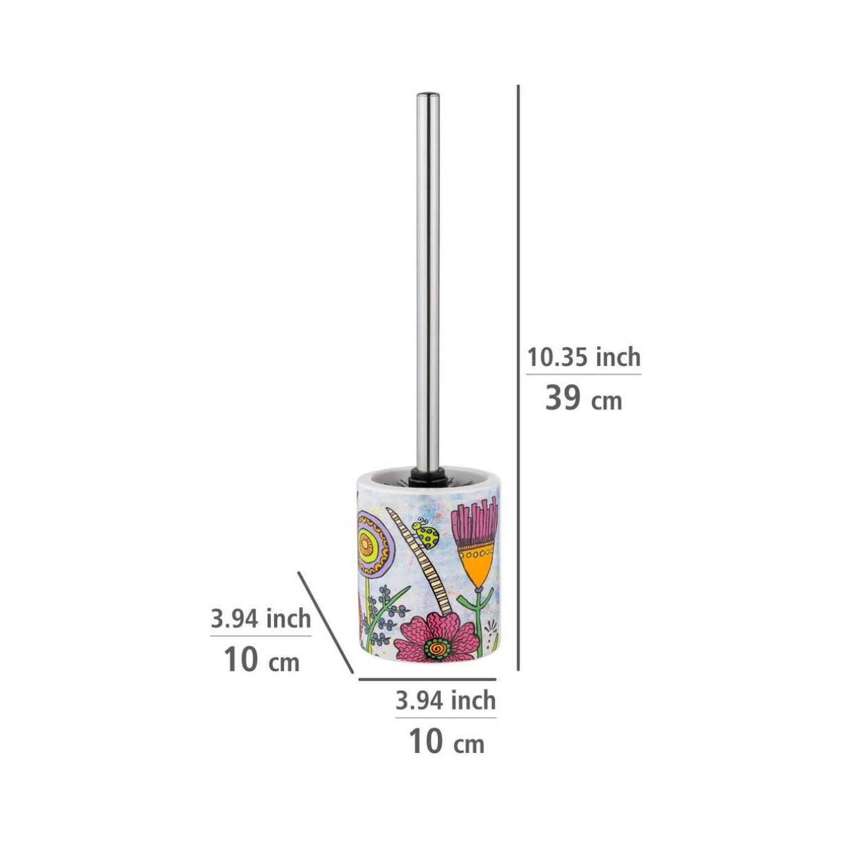 Perie de toaleta multicolora din ceramica Full Bloom Rollin Art Wenko