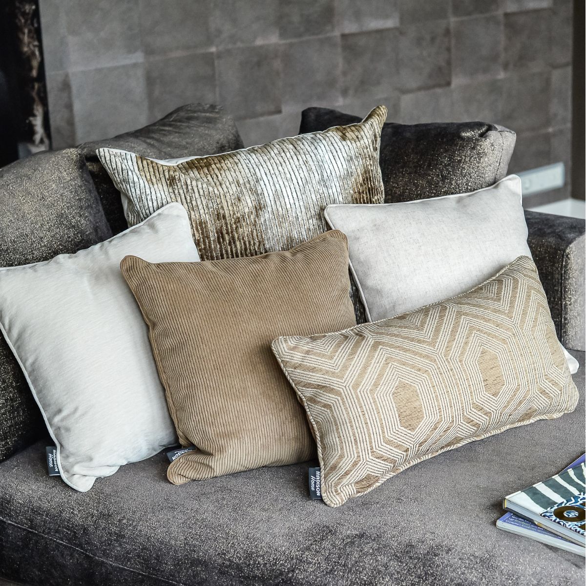 Perna decorativa bej natural 60x30 cm Boston Madison, 3, hectarul.ro