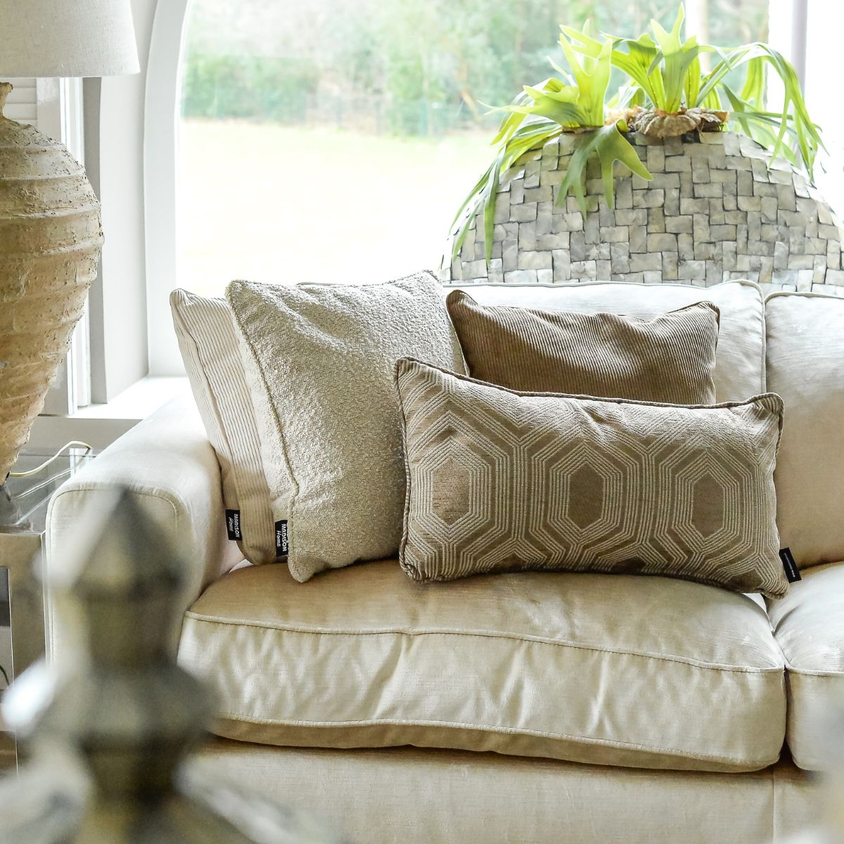 Perna decorativa bej natural 60x30 cm Boston Madison, 5, hectarul.ro