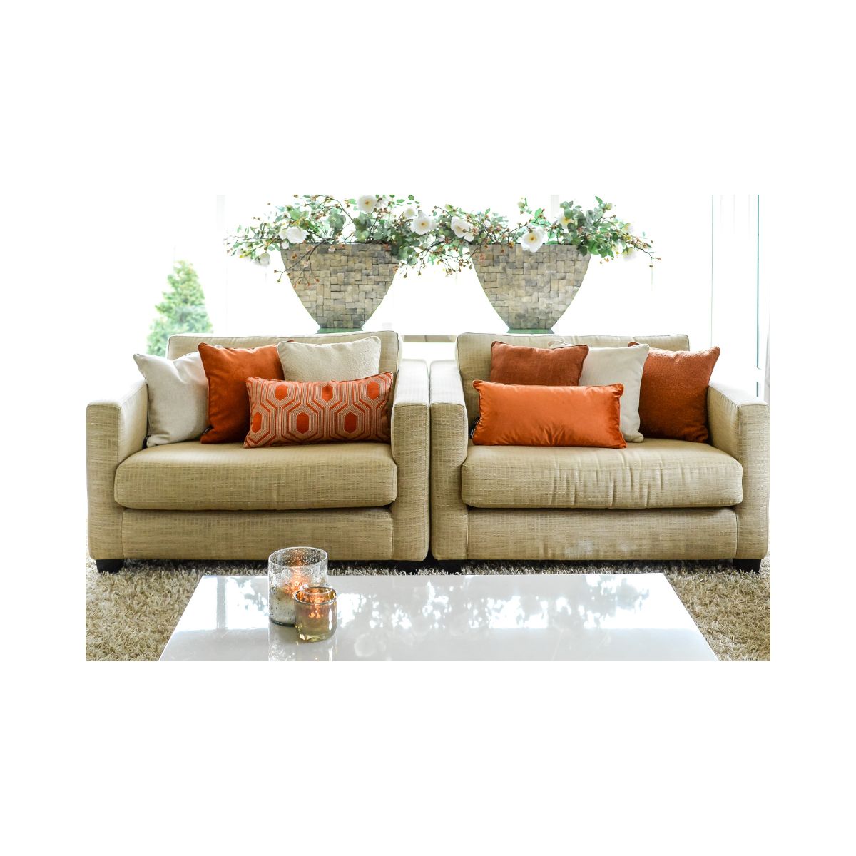 Perna decorativa portocaliu terra 60x30 cm Boston Madison, 3, hectarul.ro