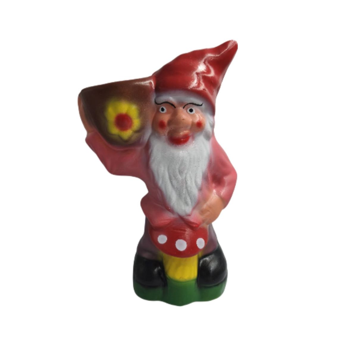 Decorațiune de grădină – Pitic cu Suport de Flori din Ceramică  38 cm, 1, hectarul.ro