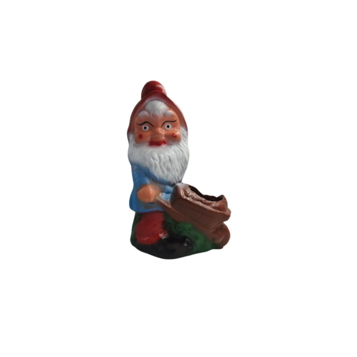 Decorațiune de grădină – Pitic cu roaba din ceramică 36 cm