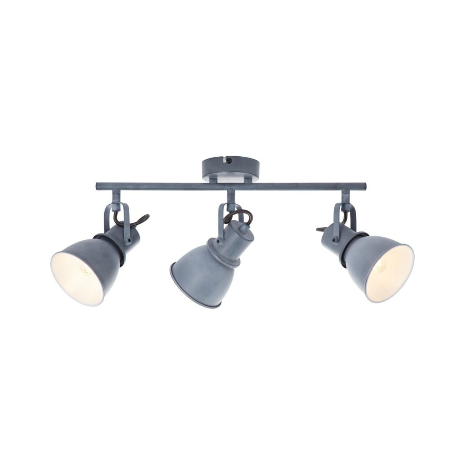 Plafoniera gri din metal cu 3 becuri Bogart Brilliant