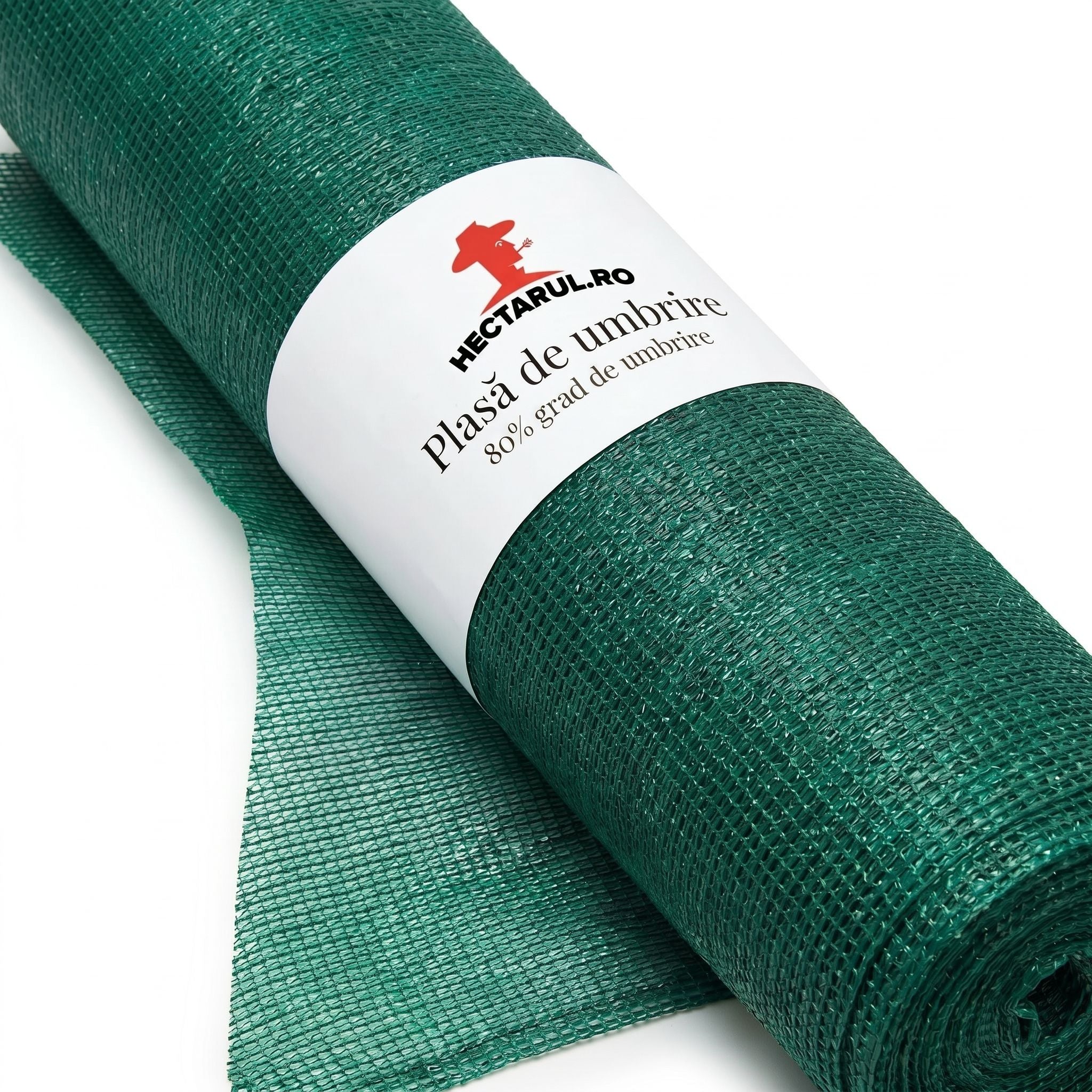 Plasă de umbrire HECTARUL, tratată UV, grad de umbrire 80%, 1.5 x 50 m, verde, 1, hectarul.ro