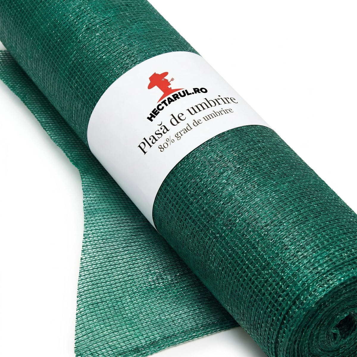 Plasă de umbrire HECTARUL, tratată UV, grad de umbrire 80%, 1.5 x 50 m, verde