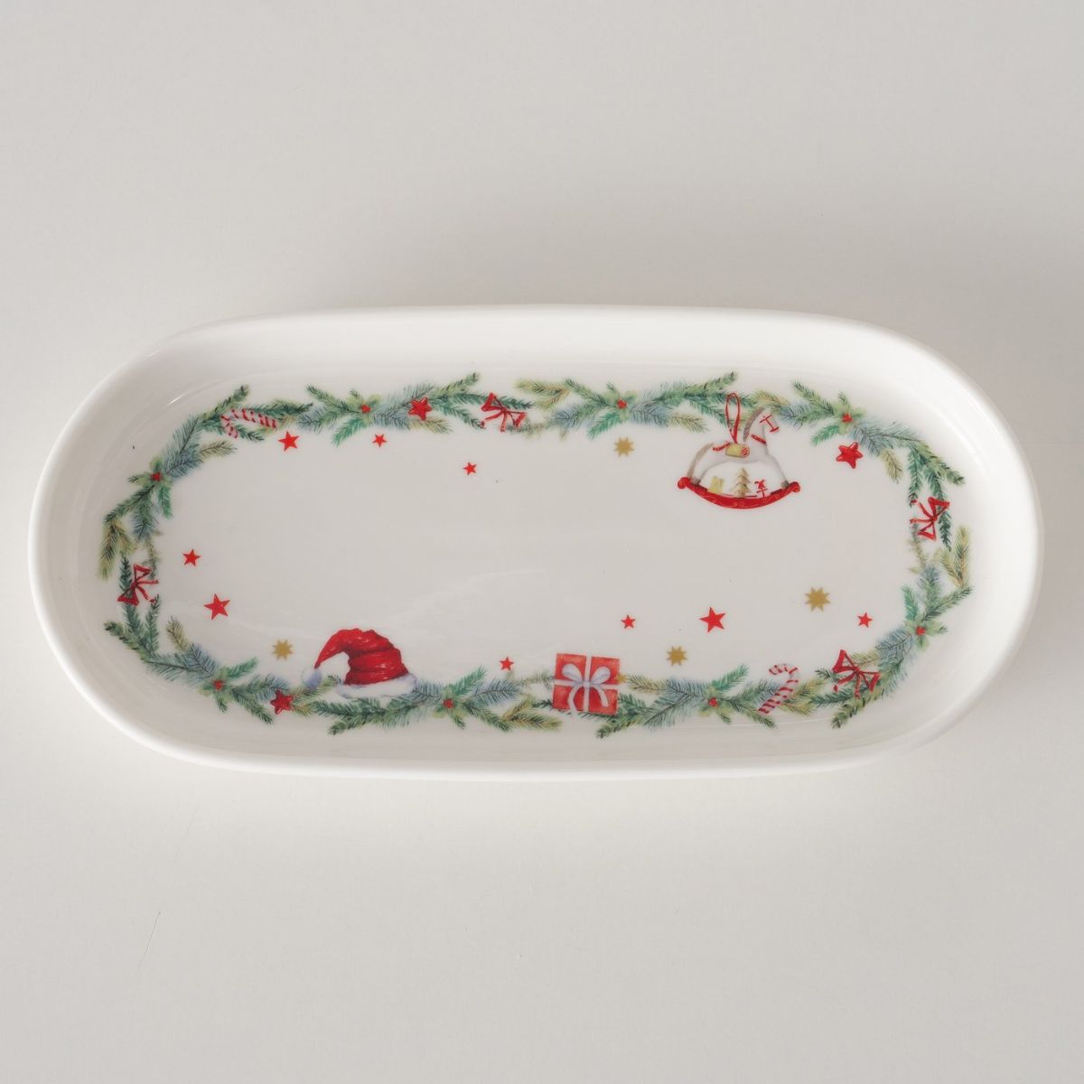 Platou de servire 22 cm din ceramica Craciun Florenza Boltze, 5, hectarul.ro