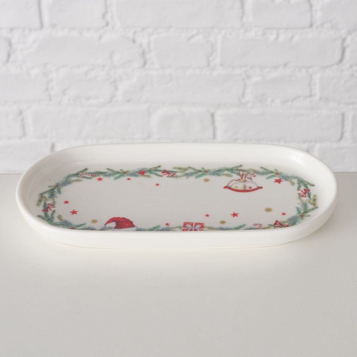 Platou de servire 22 cm din ceramica Craciun Florenza Boltze, 6, hectarul.ro