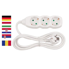 Prelungitor cablu DG-803B, 5 metri, 3 prize
