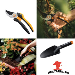 Promotie Foarfeca L, pas cu pas, Solid™ P341 + Plantator  Solid™ Fiskars