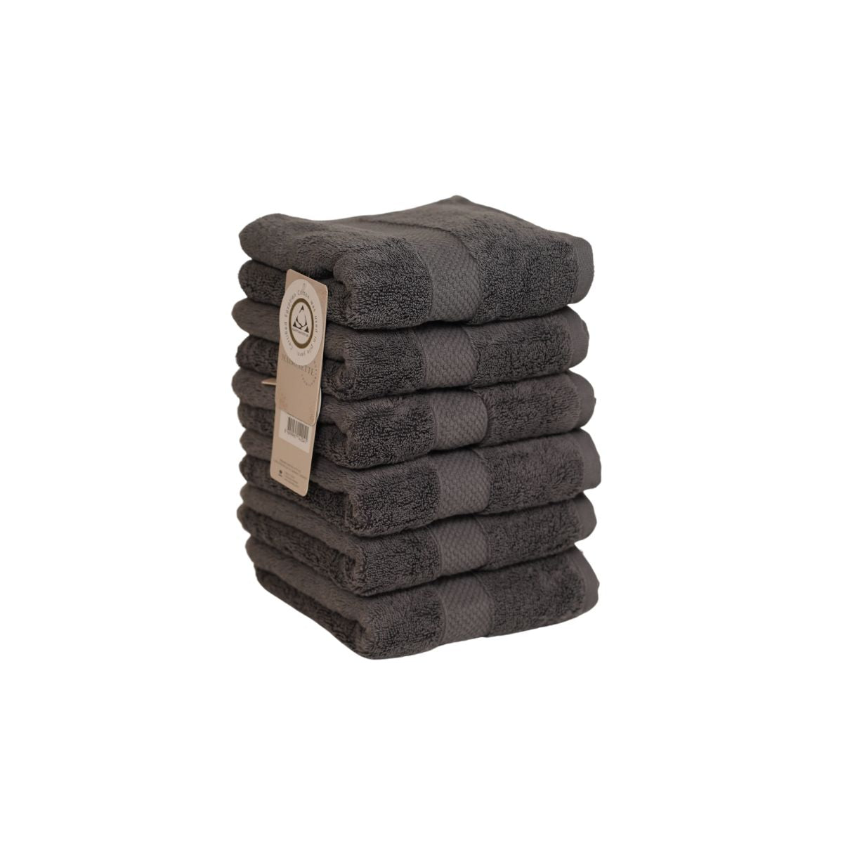 Prosop de baie din bumbac 100%, 41x76 cm, Densitate 650 gr/m², Maisonette Loft, gri charcoal