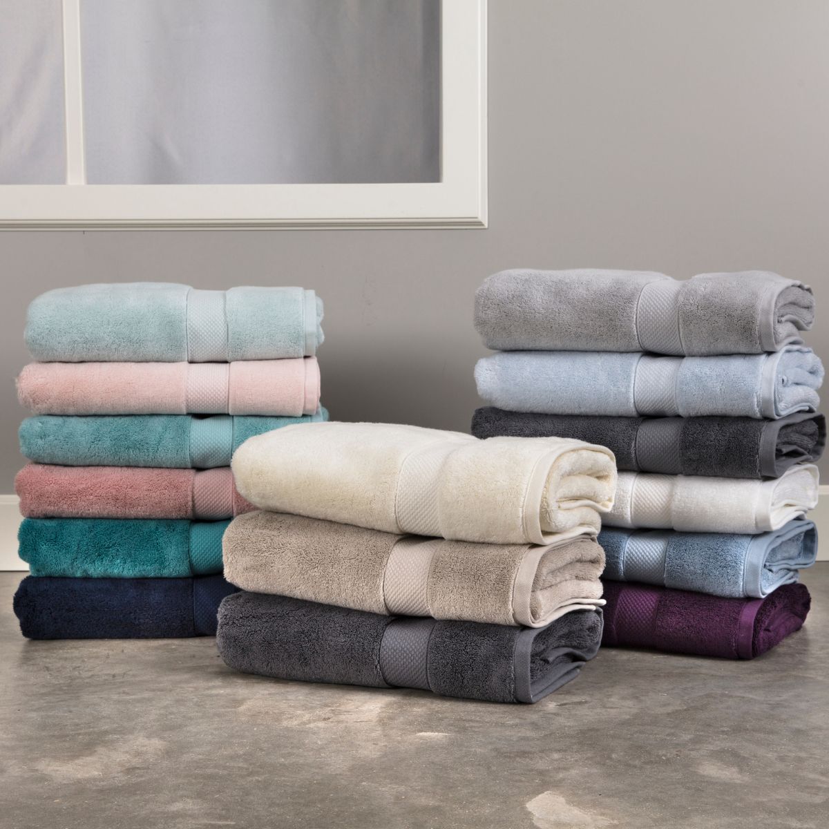 Prosop de baie din bumbac 100%, 41x76 cm, Densitate 650 gr/m², Maisonette Loft, gri, 3, hectarul.ro