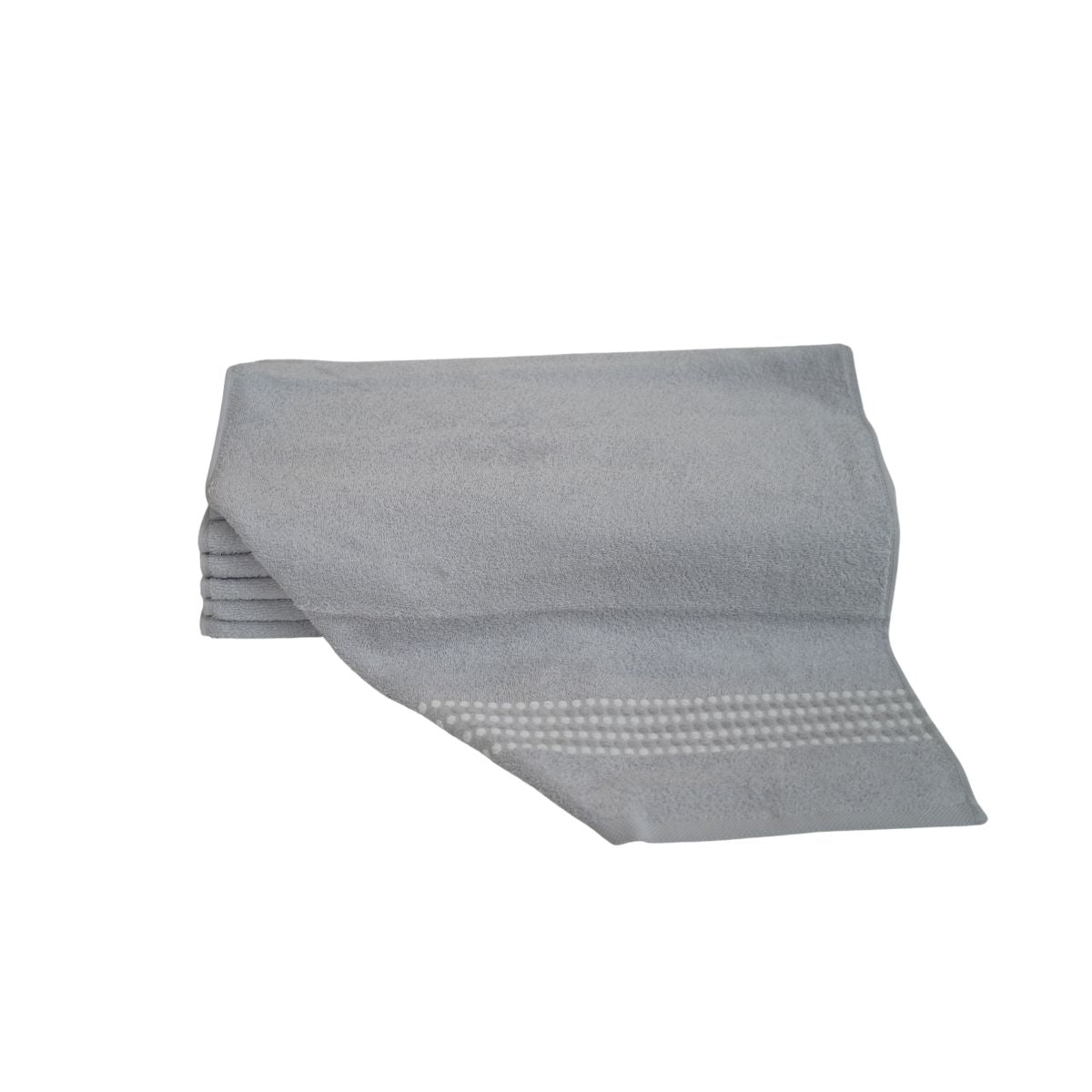 Prosop de baie din bumbac 100%, 50x100 cm, Densitate 460 gr/m², Maisonette Classy, gri deschis