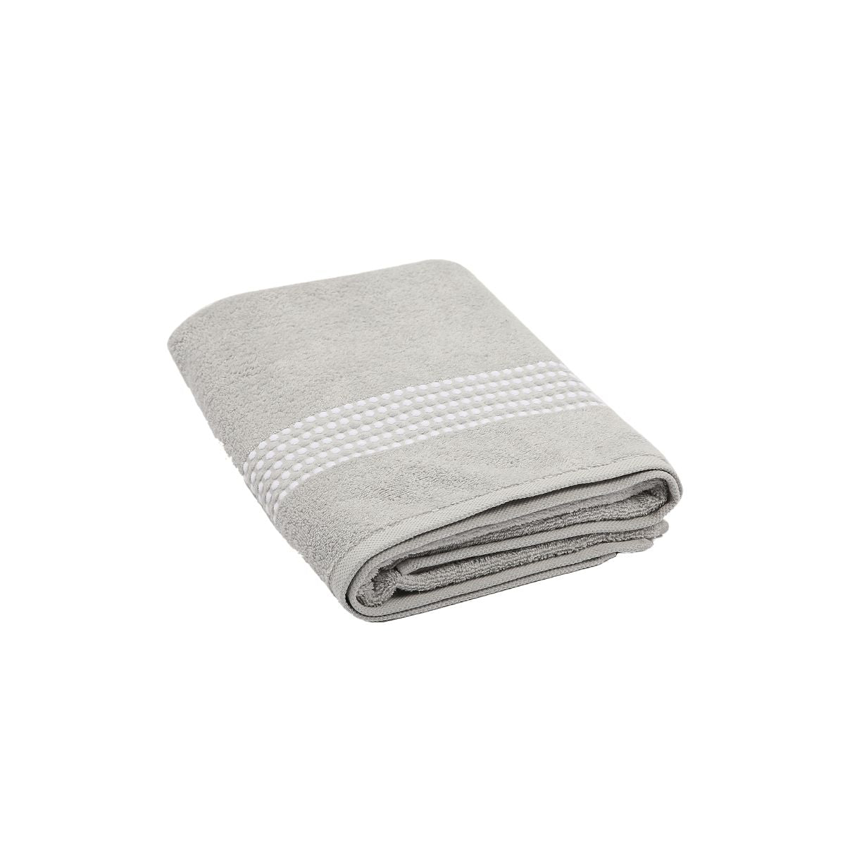 Prosop de baie din bumbac 100%, 70x140 cm, Densitate 460 gr/m²,Maisonette Classy, gri deschis