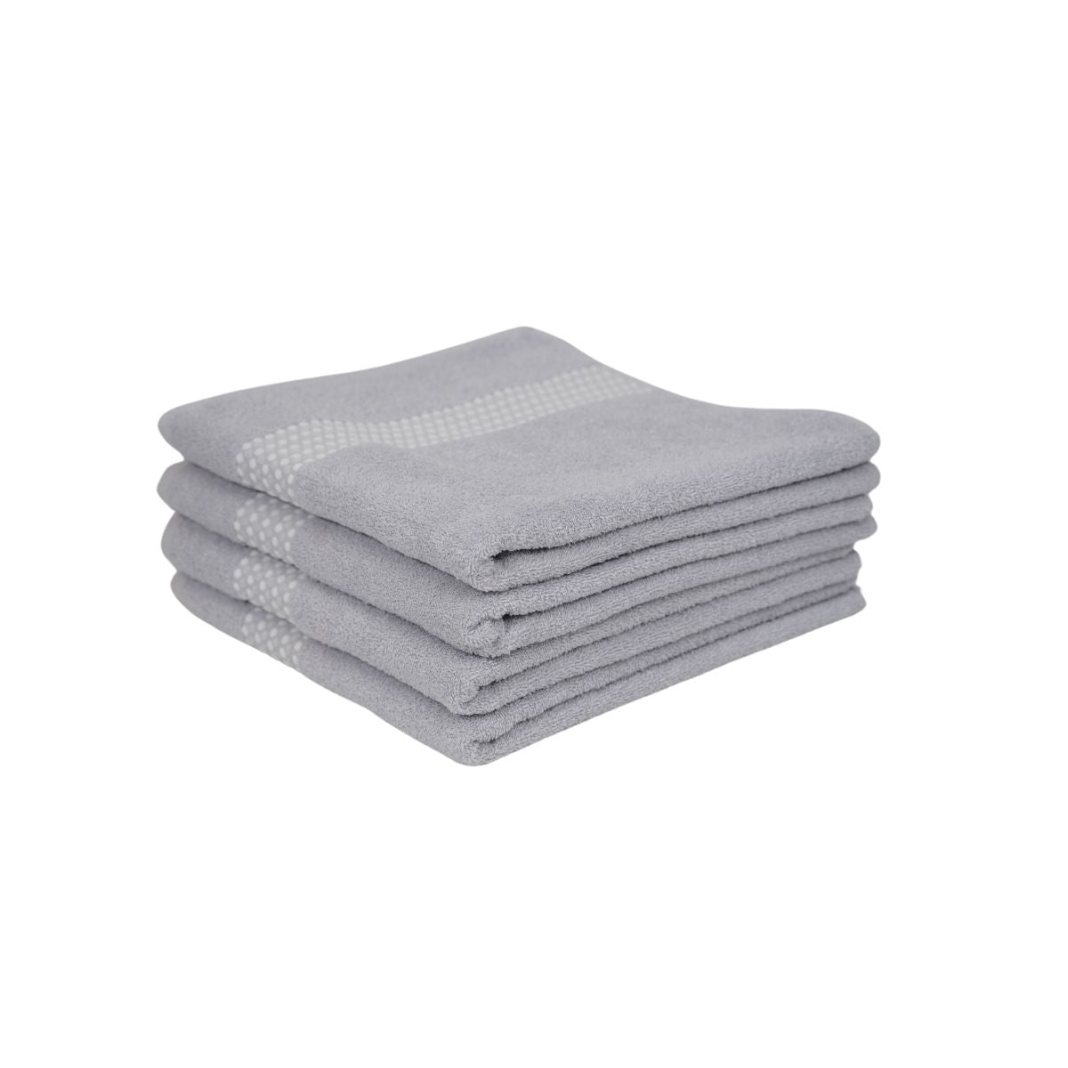 Prosop de baie din bumbac 100%, 70x140 cm, Densitate 460 gr/m²,Maisonette Classy, gri deschis