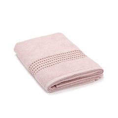Prosop de baie din bumbac 100%, 70x140 cm, Densitate 460 gr/m², Maisonette Classy, roz pudra