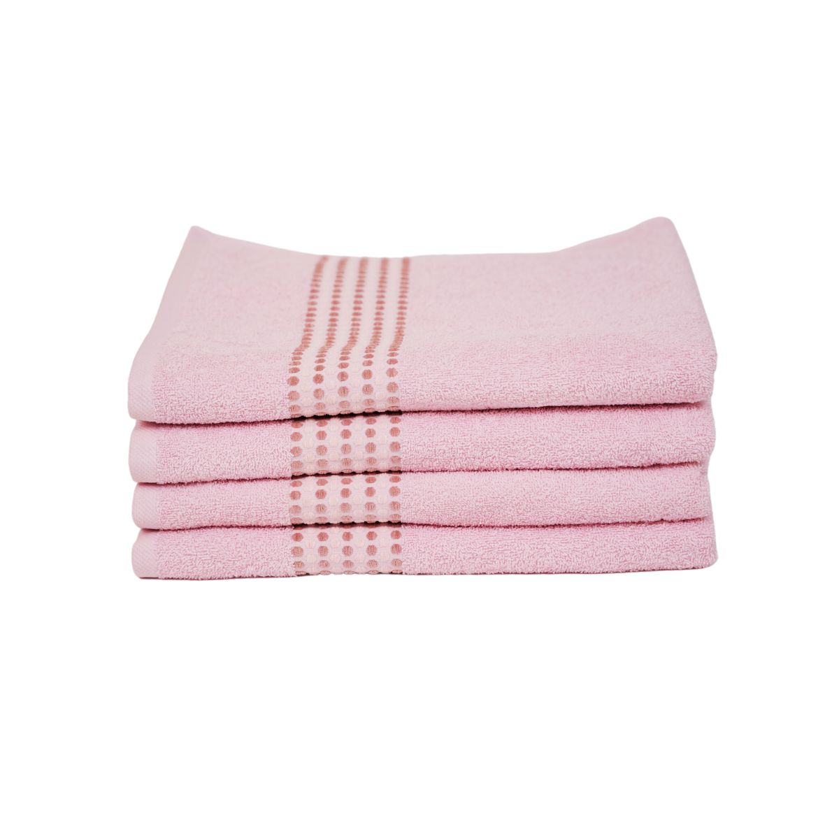 Prosop de baie din bumbac 100%, 70x140 cm, Densitate 460 gr/m², Maisonette Classy, roz pudra