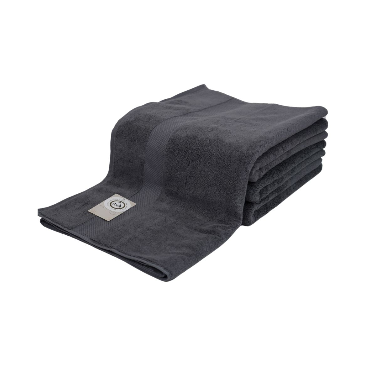 Prosop de baie din bumbac 100%, 76x147 cm, Densitate 700 gr/m², Maisonette Loft, gri charcoal