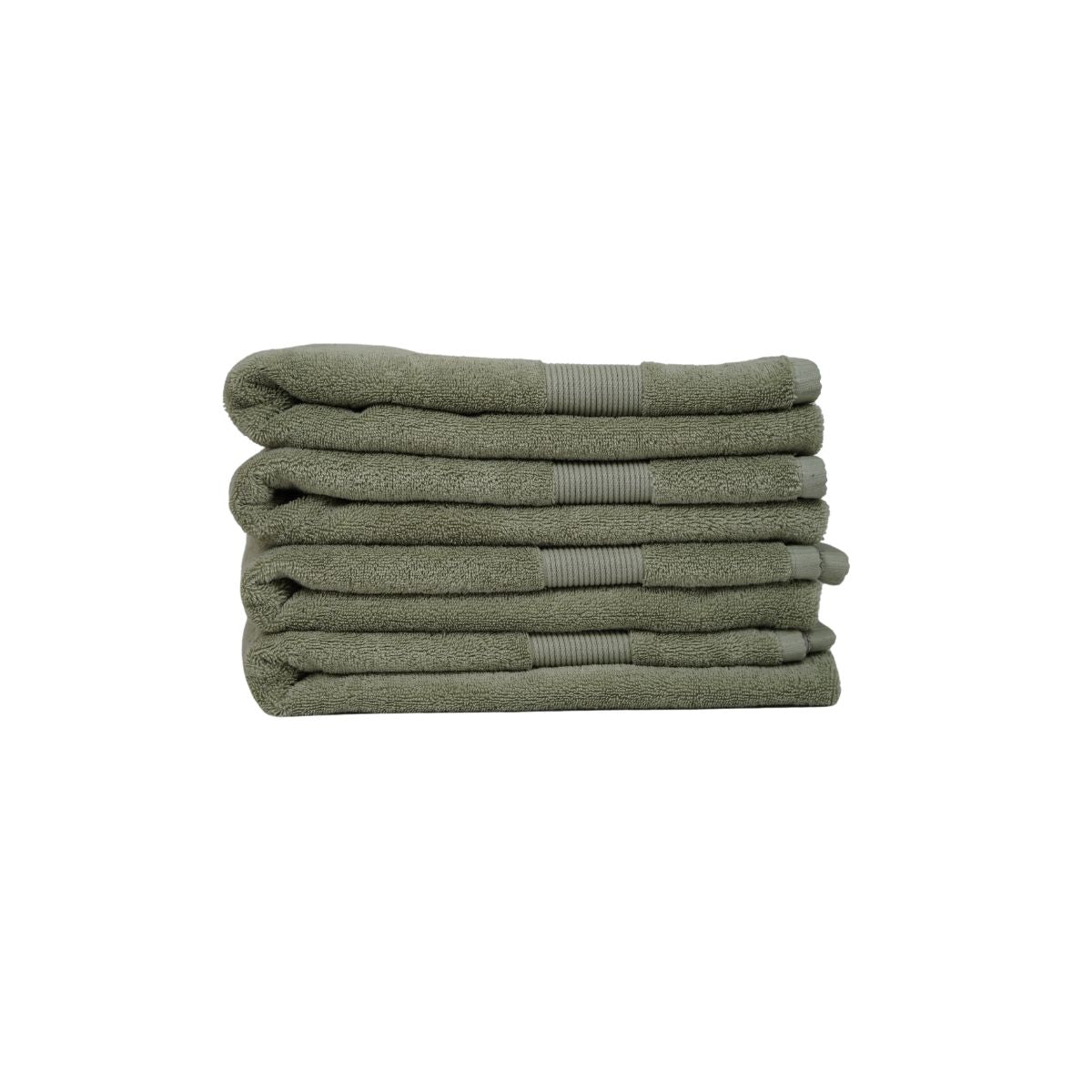 Prosop de baie din bumbac 100%, 90X150 cm, Densitate 550 gr/m², Maisonette Pure, verde oliv