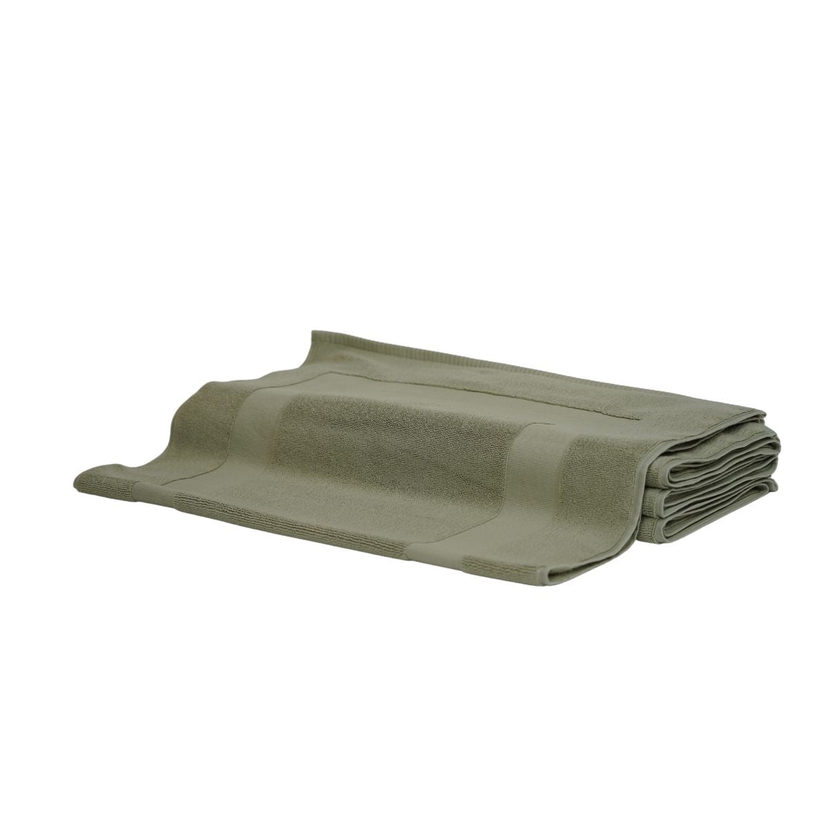 Prosop de baie din bumbac 100%, pentru picioare, 60X95 cm, Densitate 1000 gr/m², Maisonette Pure Tubemat, verde oliv