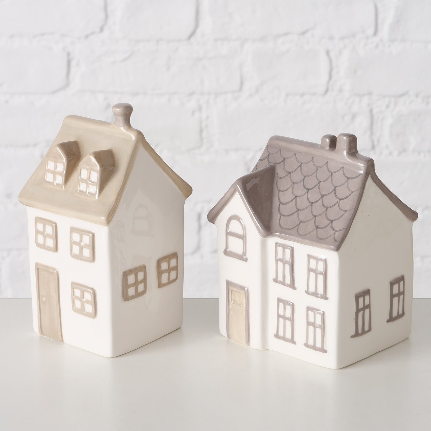 Pusculita decorativa bej-capucino din ceramica Bergström Boltze, 4, hectarul.ro