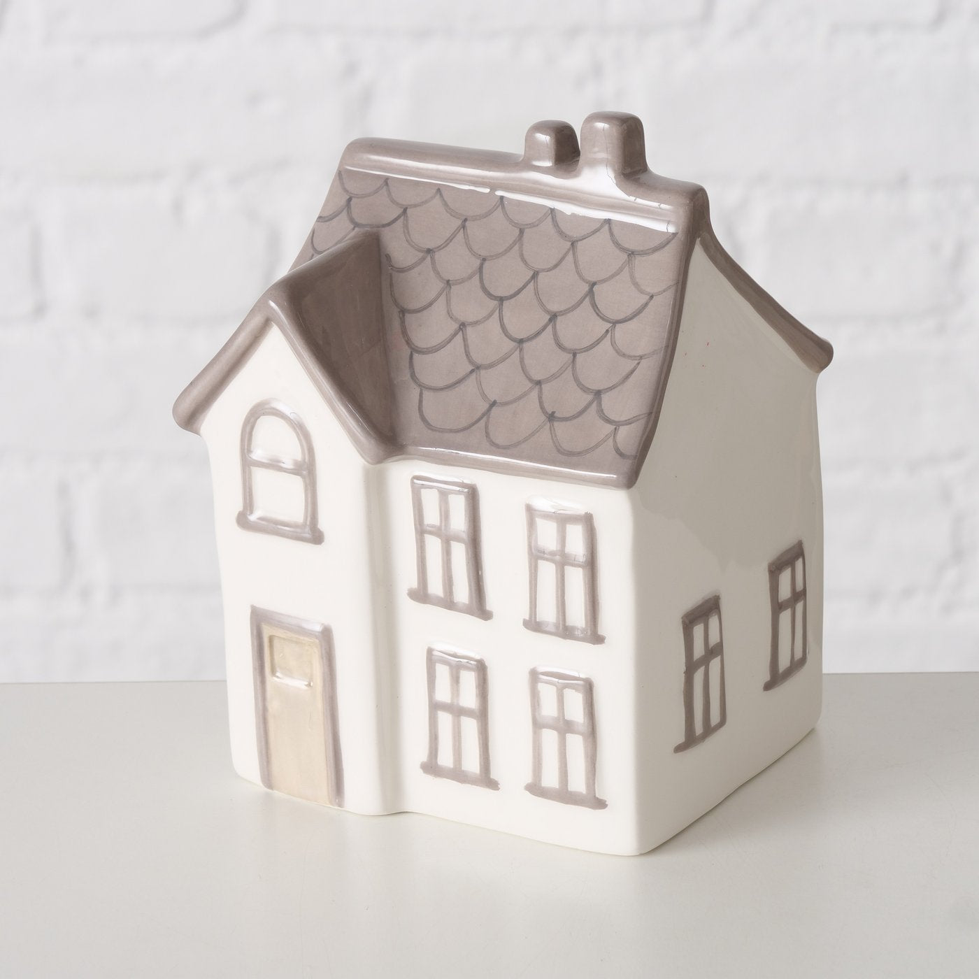 Pusculita decorativa maro-ciocolata din ceramica Bergström Boltze, 2, hectarul.ro