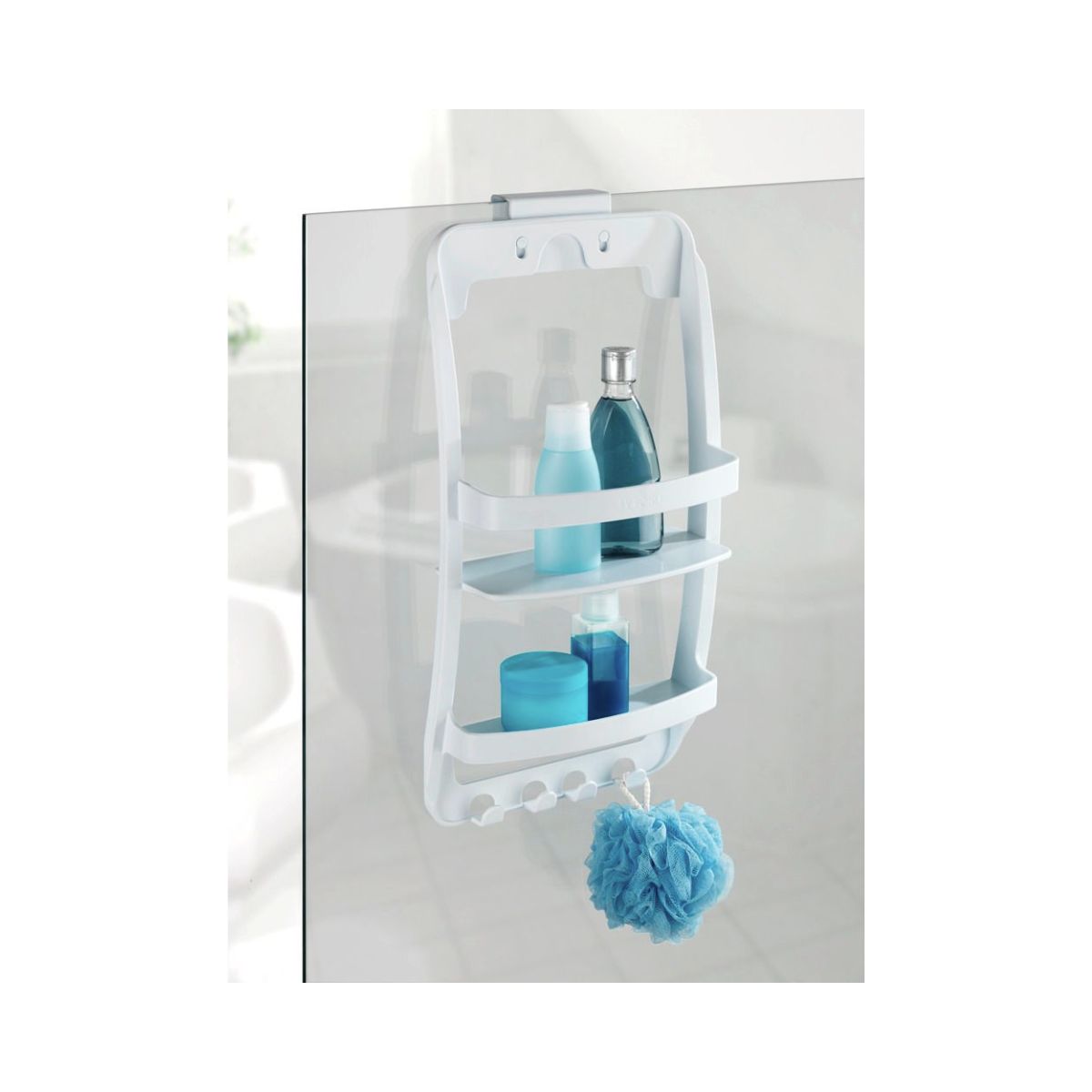 Raft alb pentru usa / perete, 54,5 x 26 cm, din plastic, Universal Wenko