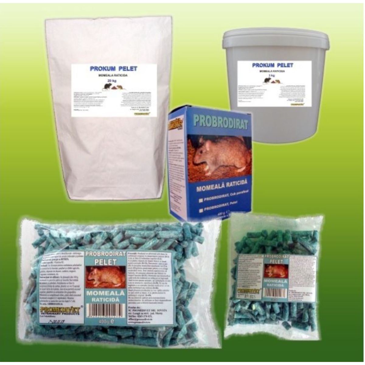 Raticid PRODIORAT PELETrosu  200 g