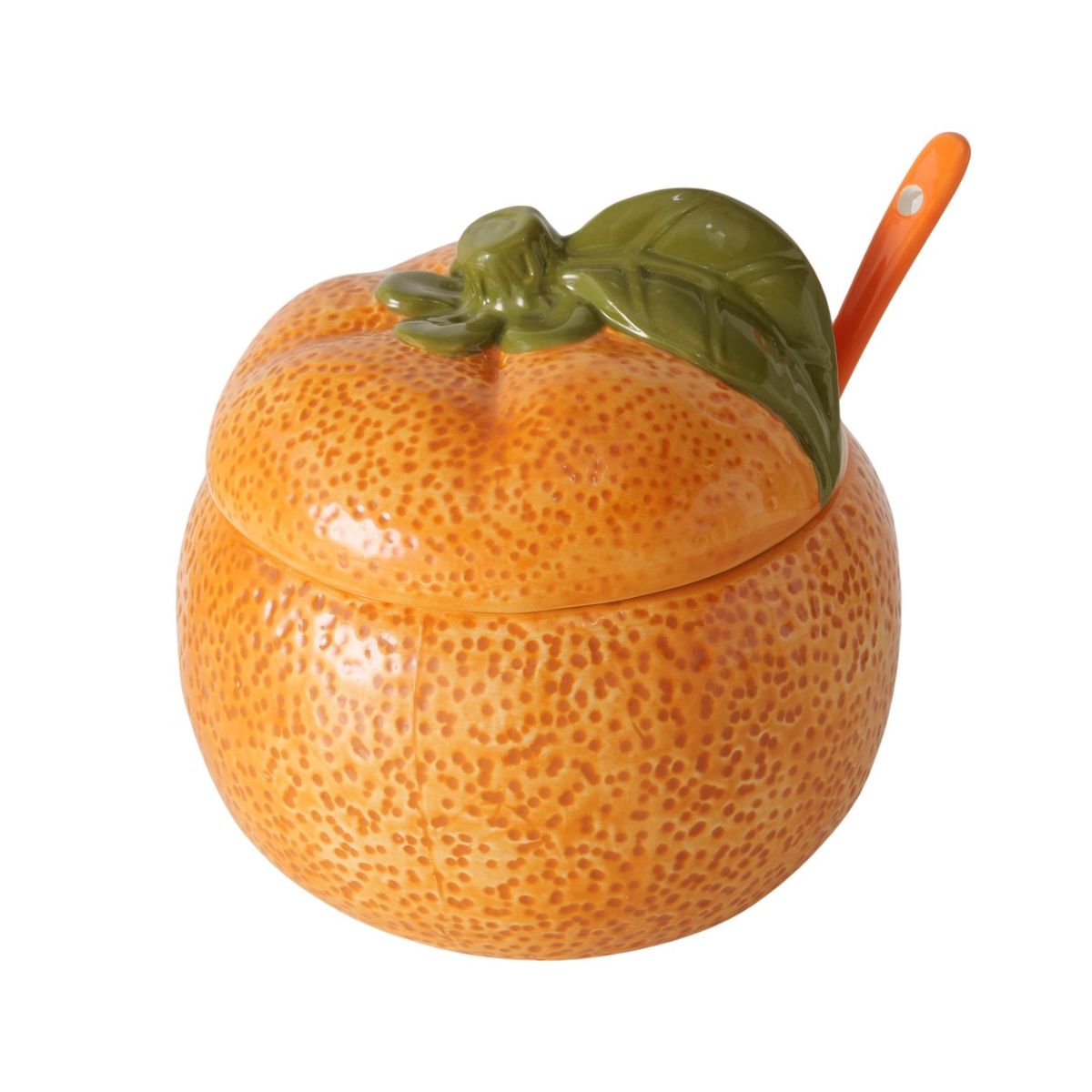 Recipient cu lingurita, din ceramica, 480 ml Orange Boltze, 1, hectarul.ro