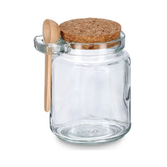 Recipient de depozitare cu lingurita, din sticla, 240 ml, Storage Glass Zeller