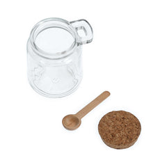 Recipient de depozitare cu lingurita, din sticla, 240 ml, Storage Glass Zeller