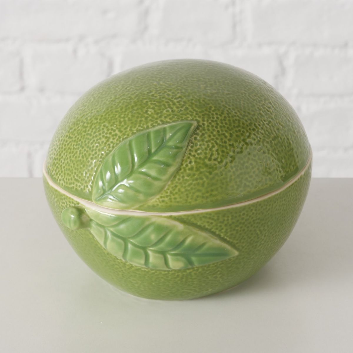 Recipient depozitare ceramic cu capac 17,5 x 12 cm Lime Boltze, 5, hectarul.ro