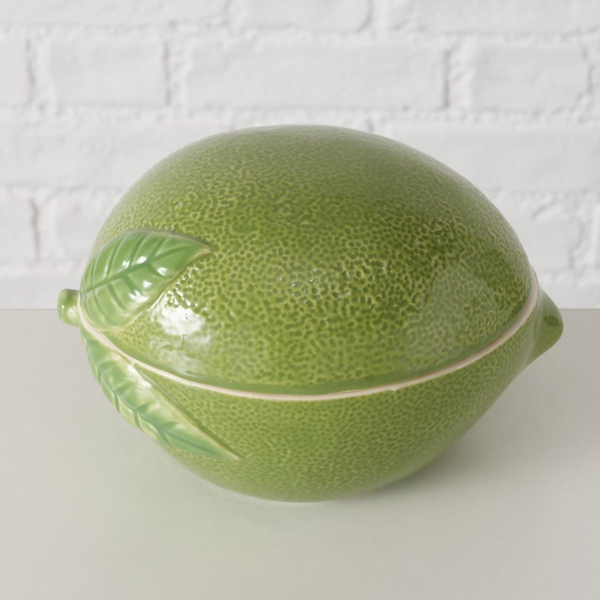 Recipient depozitare ceramic cu capac 17,5 x 12 cm Lime Boltze, 6, hectarul.ro