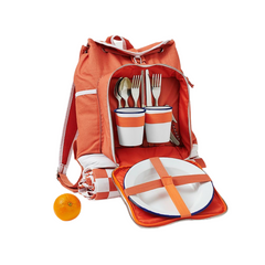 Rucsac picnic termoizolant cu patura si accesorii pentru 2 persoane Sunnylife Luxe