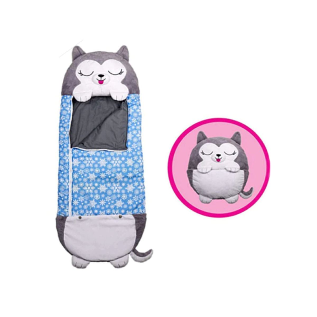 SAC DE DORMIT 2 IN 1 HUSKY KODIAK, PLIABIL, PORTABIL,137X50CM, GRI, 3-8 ANI, WJ6141-D