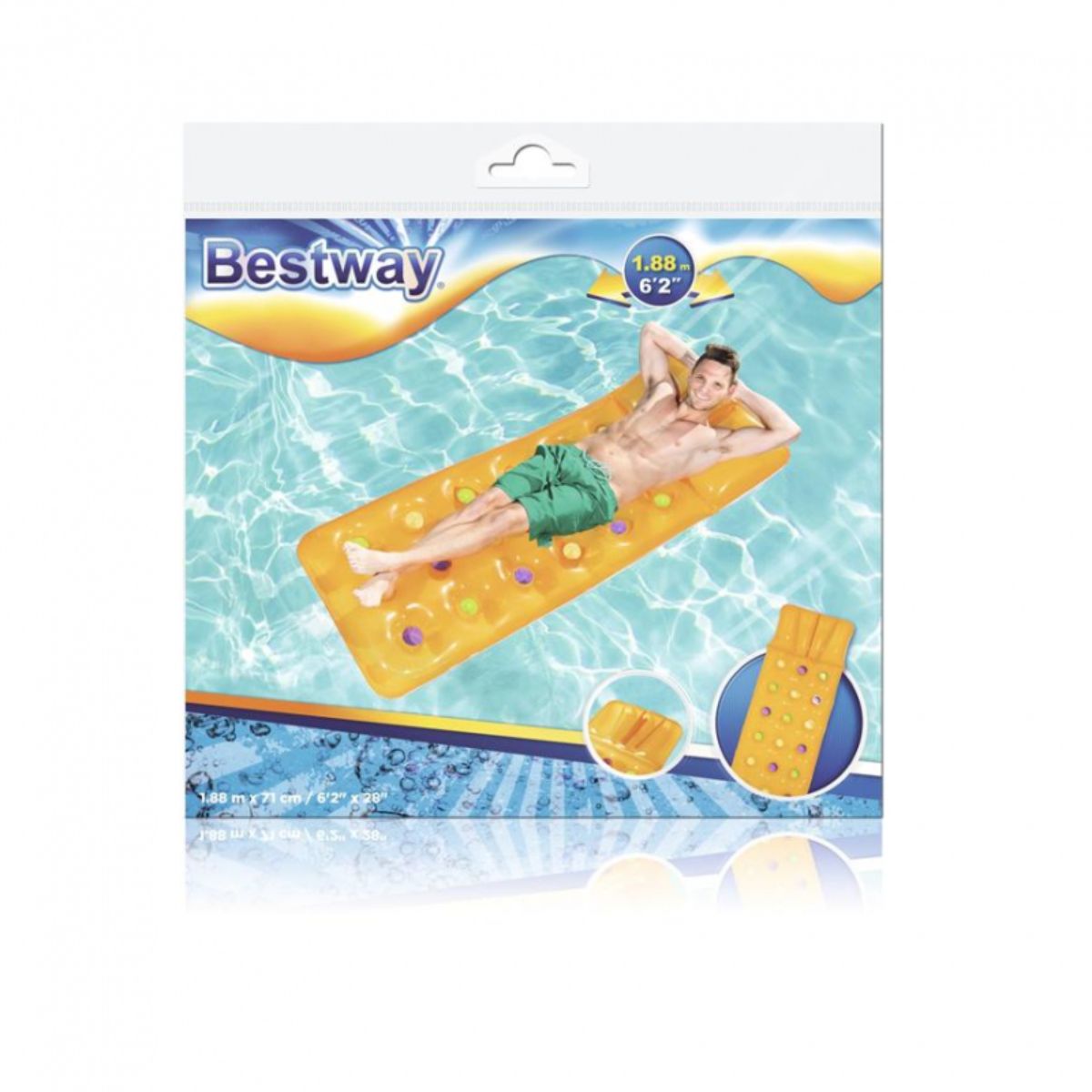 Saltea gonflabila Bestway Fashion Lounge 43014, 188x71 cm, culori mixte