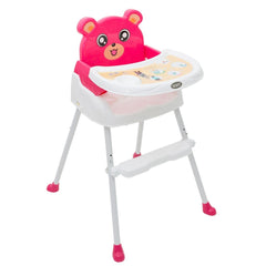 Scaun cu masa 3in1 pentru copii, transformabil in scaunel, masuta detasabila, model Teddy Bear , Jolly Kids™ ROZ