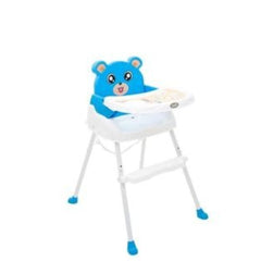 Scaun cu masa 3in1 pentru copii, transformabil in scaunel, masuta detasabila, model Teddy Bear , Jolly Kids™ ALBASTRU