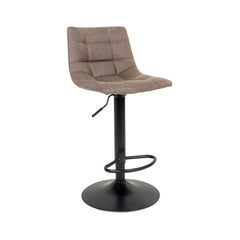 Scaun de bar maro/negru din microfibra si otel Middelfart House Nordic
