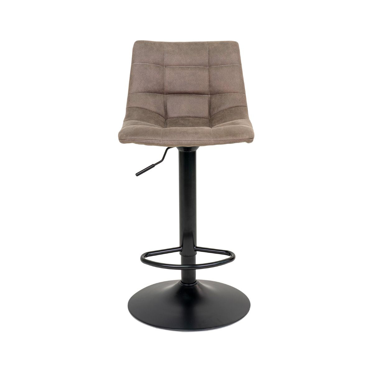 Scaun de bar maro/negru din microfibra si otel Middelfart House Nordic