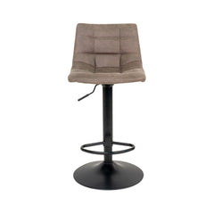 Scaun de bar maro/negru din microfibra si otel Middelfart House Nordic