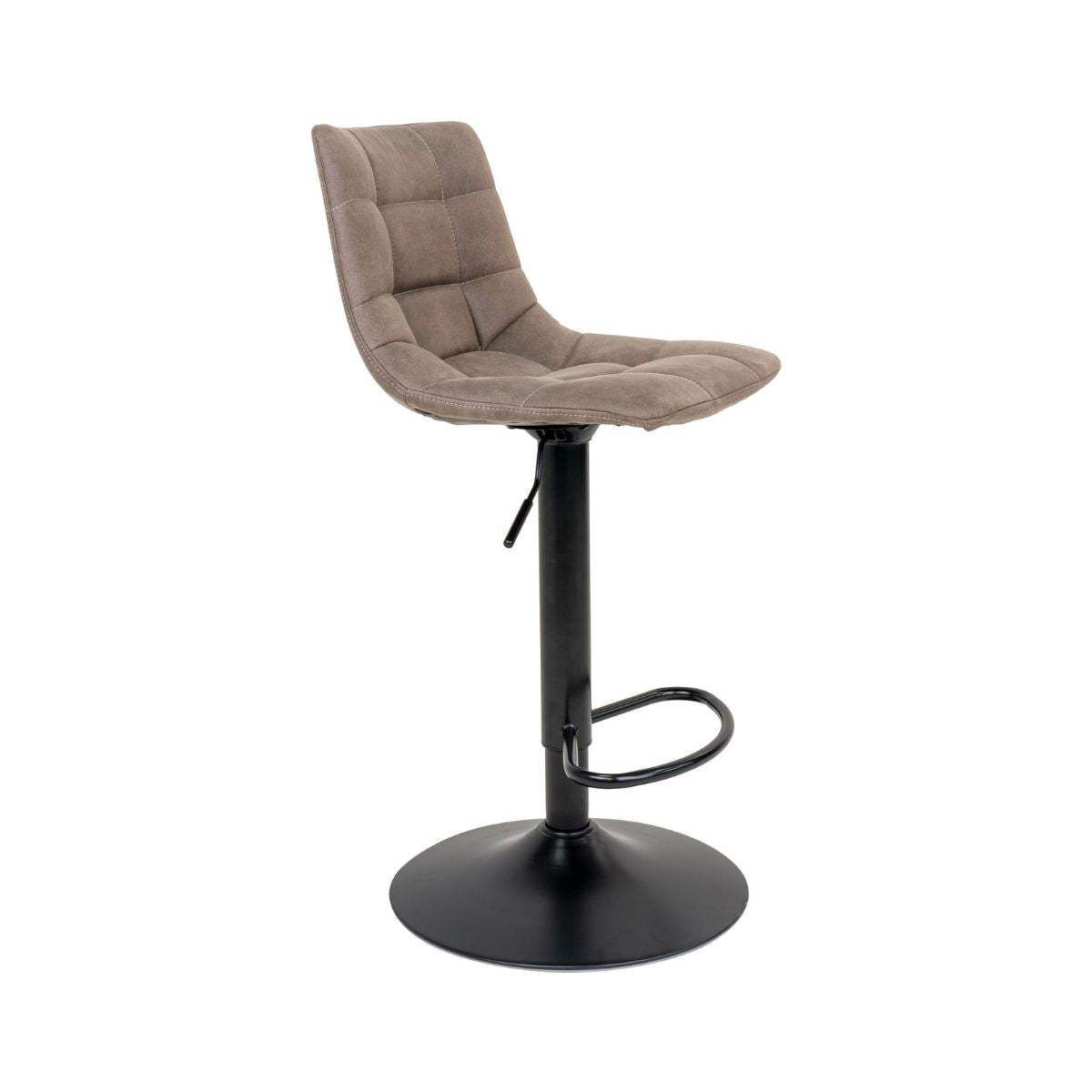 Scaun de bar maro/negru din microfibra si otel Middelfart House Nordic