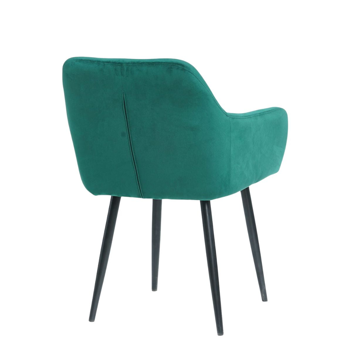 Scaun tip fotoliu living/ dining, verde, tapiserie catifea, cadru metalic, fix, 62x58x82, Velvet Old