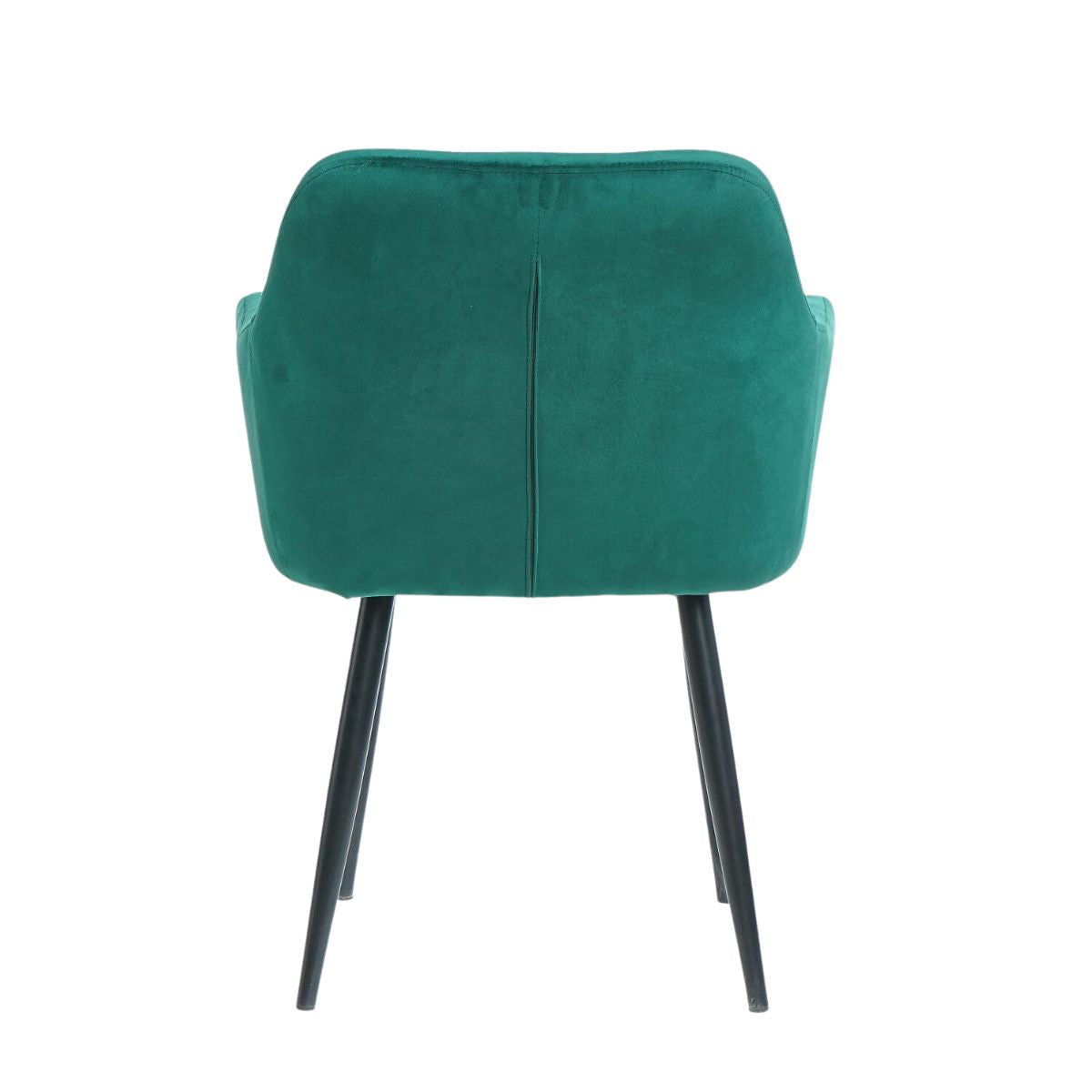 Scaun tip fotoliu living/ dining, verde, tapiserie catifea, cadru metalic, fix, 62x58x82, Velvet Old