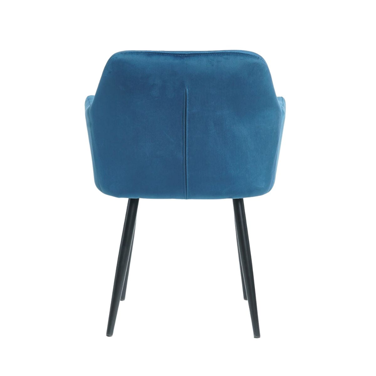 Pachet 3+1 Scaun tip fotoliu living/ dining albastru, tapiserie catifea, cadru metalic, fix, Velvet Old